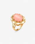 Angel Skin Coral Ornament Ring – Gold