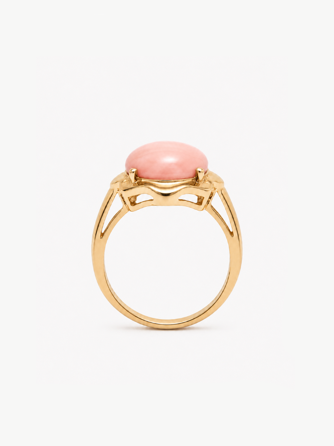 Angel Skin Coral Votive Ring – Gold