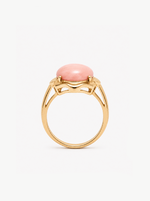 Angel Skin Coral Votive Ring – Gold