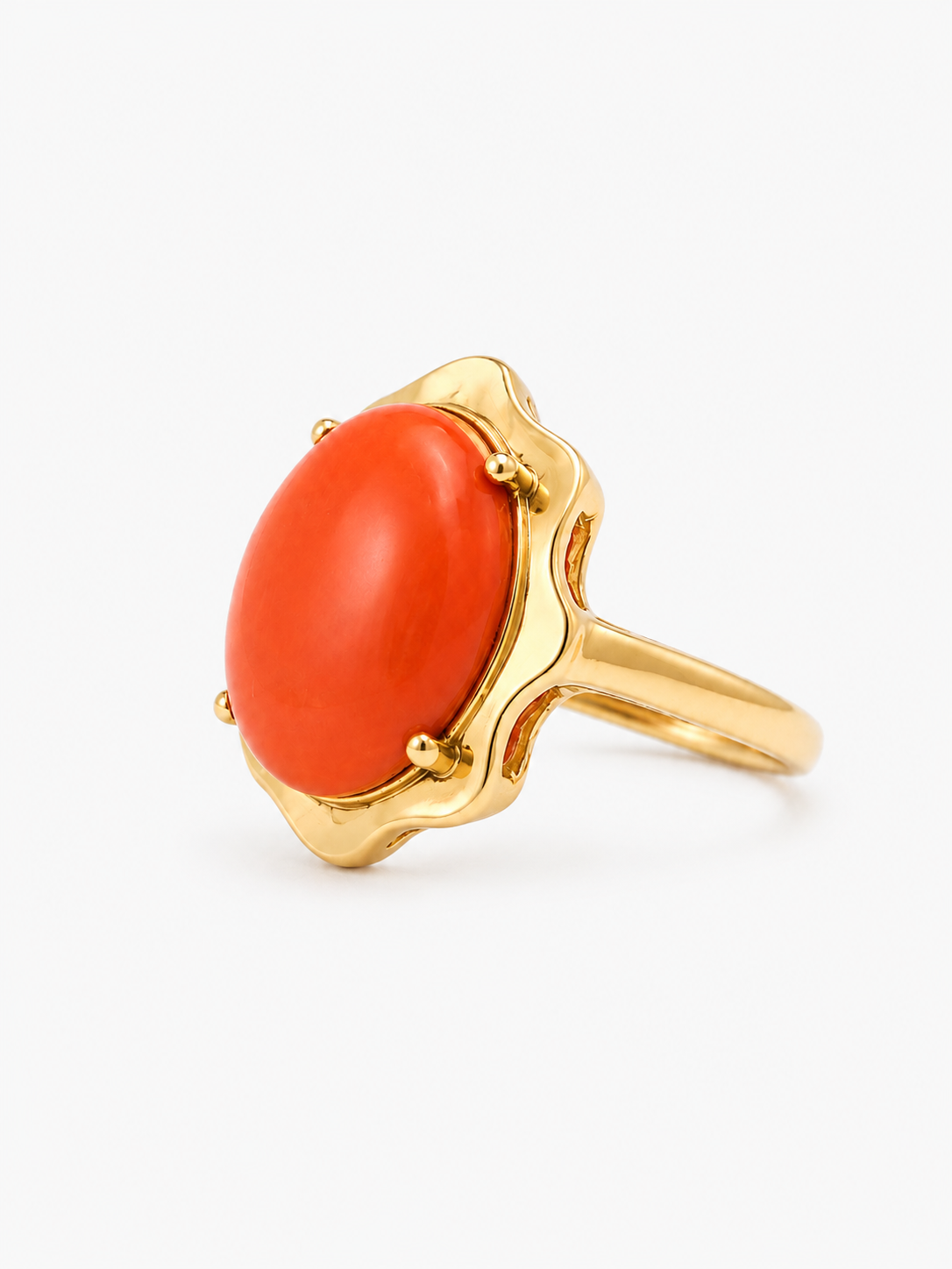 Coral Votive Ring – Gold