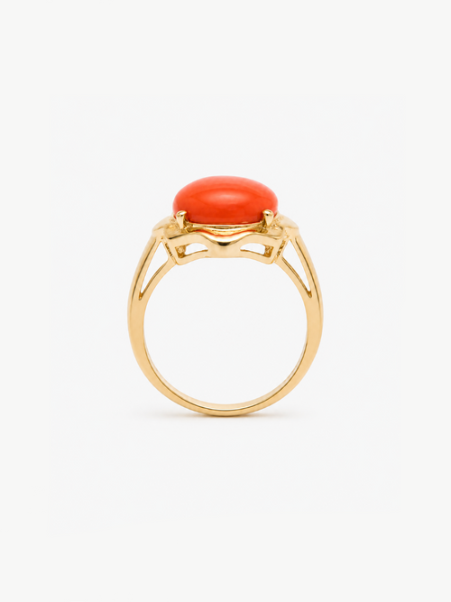 Coral Votive Ring – Gold